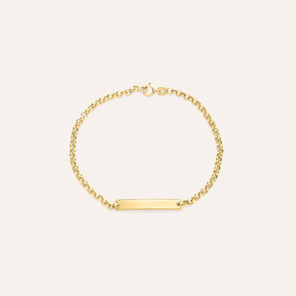 Bracciale Con Targhetta Holy Oro Giallo