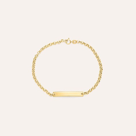Bracciale Con Targhetta Holy Oro Giallo - Bracciali con Incisione Bambino | Stroili
