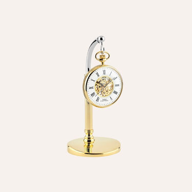 Set Orologio Meccanico da Tasca Capital in Metallo e Stand in Metallo