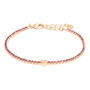Bracciale Tennis Romantic Shine Metallo Rosa Cristallo