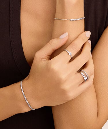Bracciale Tennis Silver Elegance Argento Rodiato Cubic Zirconia