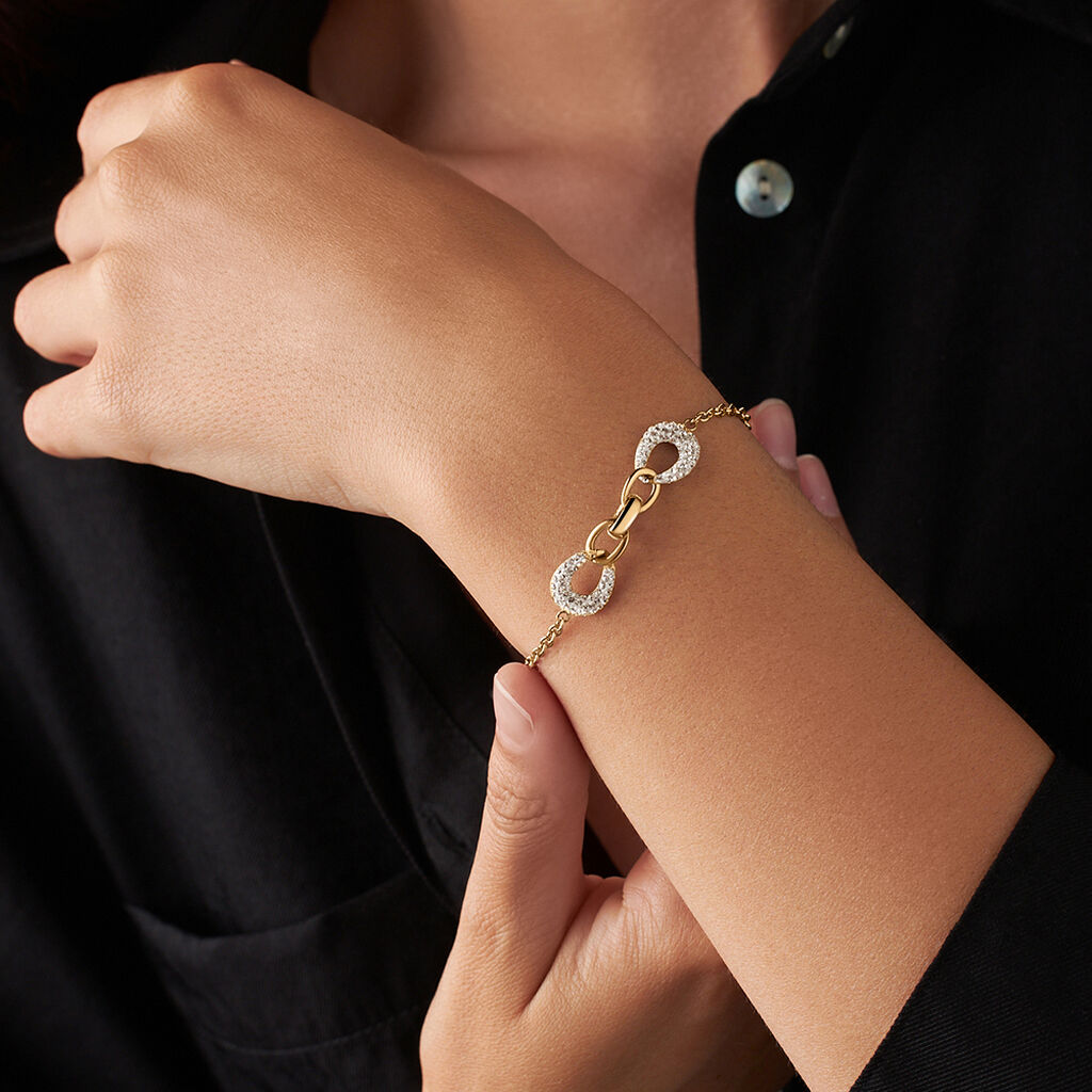 Bracciale Lady Phantasya Acciaio Rosa Cristallo - Bracciali Donna | Stroili