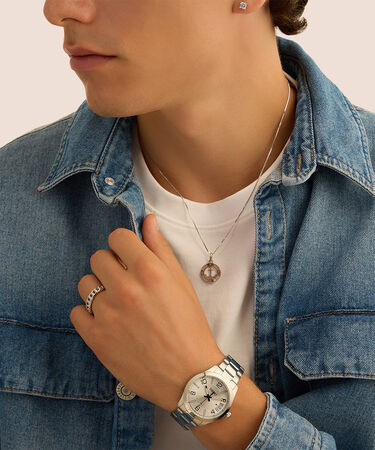 Mono Orecchino Lobo Punto Luce Gentleman Argento Rodiato Cubic Zirconia