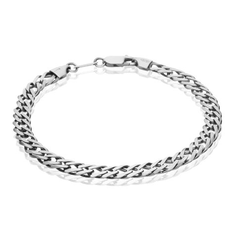 Bracciale Catena Gentleman Argento Rodiato - Bracciali Uomo | Stroili