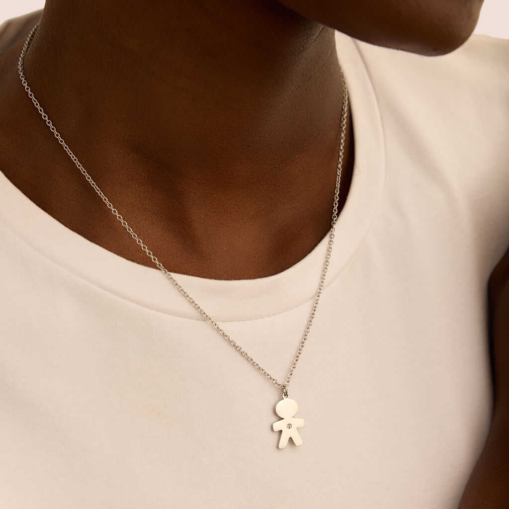 Collana Sunrise Acciaio Cristallo