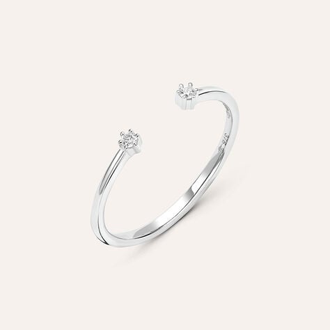 Anello Bilogy Sophia Oro Bianco Diamante - Anelli con Pietre Donna | Stroili