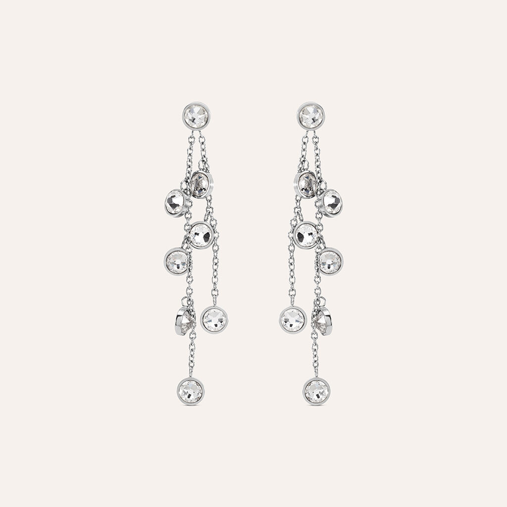 Orecchini Pendenti Sunrise Acciaio Cristallo