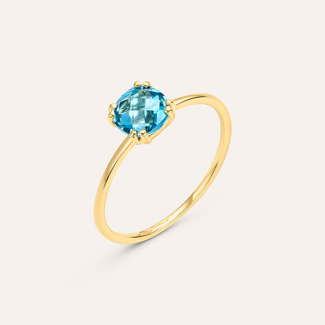 Anello Solitario Amélie Oro Giallo Topazio - Anelli con Pietre Donna | Stroili
