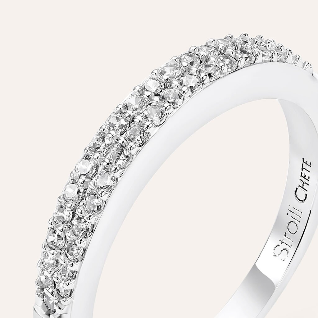 Anello Fascia Silver Elegance Argento Rodiato Cubic Zirconia - Anelli con Pietre Donna | Stroili