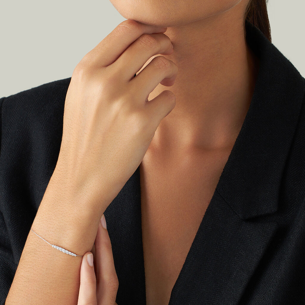 Bracciale Claire Oro Bianco Cubic Zirconia - Bracciali Amicizia Donna | Stroili