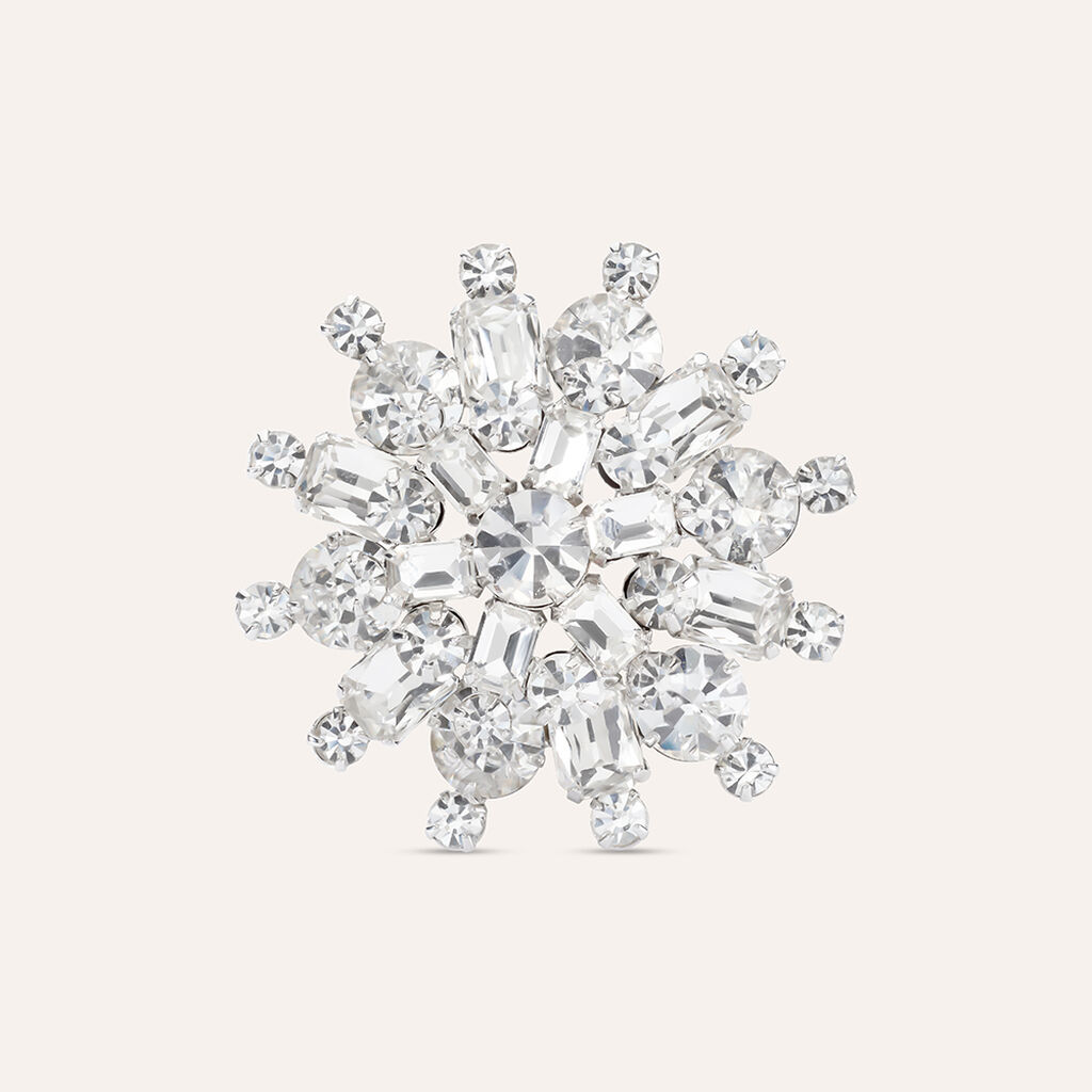 Spilla Romantic Shine Ottone Cristallo