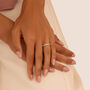 Anello Semi-Eternity Acquamarina Oro Bianco Acquamarina