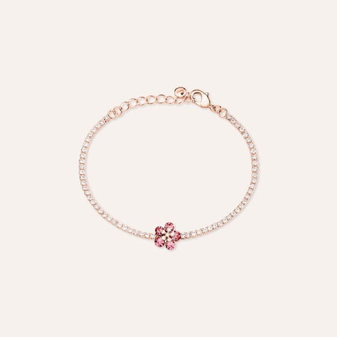 Bracciale Romantic Shine Ottone Rosa Cristallo - Bracciali Donna | Stroili