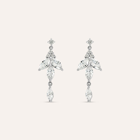 Orecchini Pendenti Claire Oro Bianco Cubic Zirconia - Orecchini Pendenti Donna | Stroili