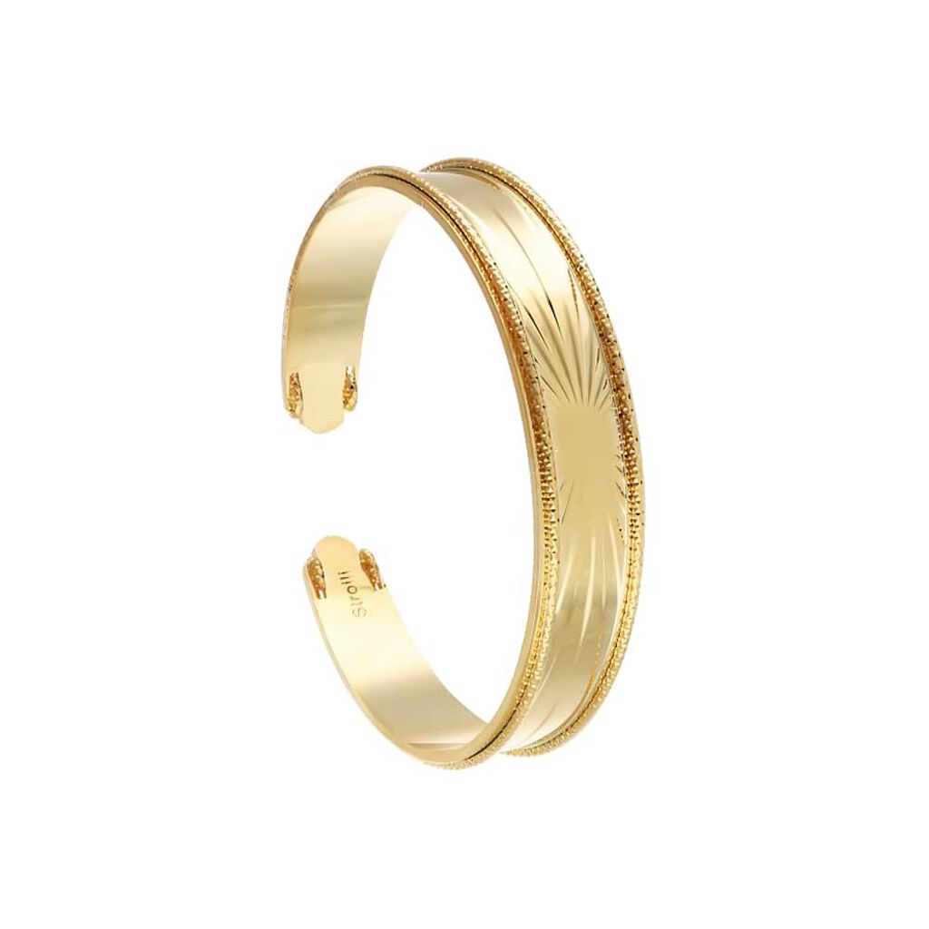 Bracciale bangle raggi in bronzo dorato - Bracciali Donna | Stroili
