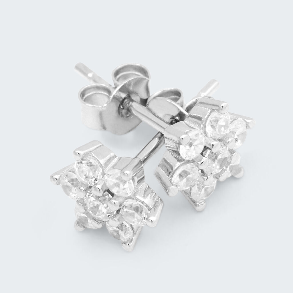 Orecchini Lobo Silver Elegance Argento Rodiato Cubic Zirconia - Orecchini a Lobo Donna | Stroili