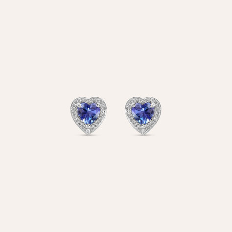 Orecchini Lobo Jasmine Oro Bianco Tanzanite Diamante - Orecchini a Lobo Donna | Stroili