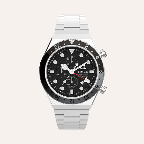 Orologio Al Quarzo Timex Q Timex Gmt Chronograph Tw2v69800 - Orologi con Datario Uomo | Stroili