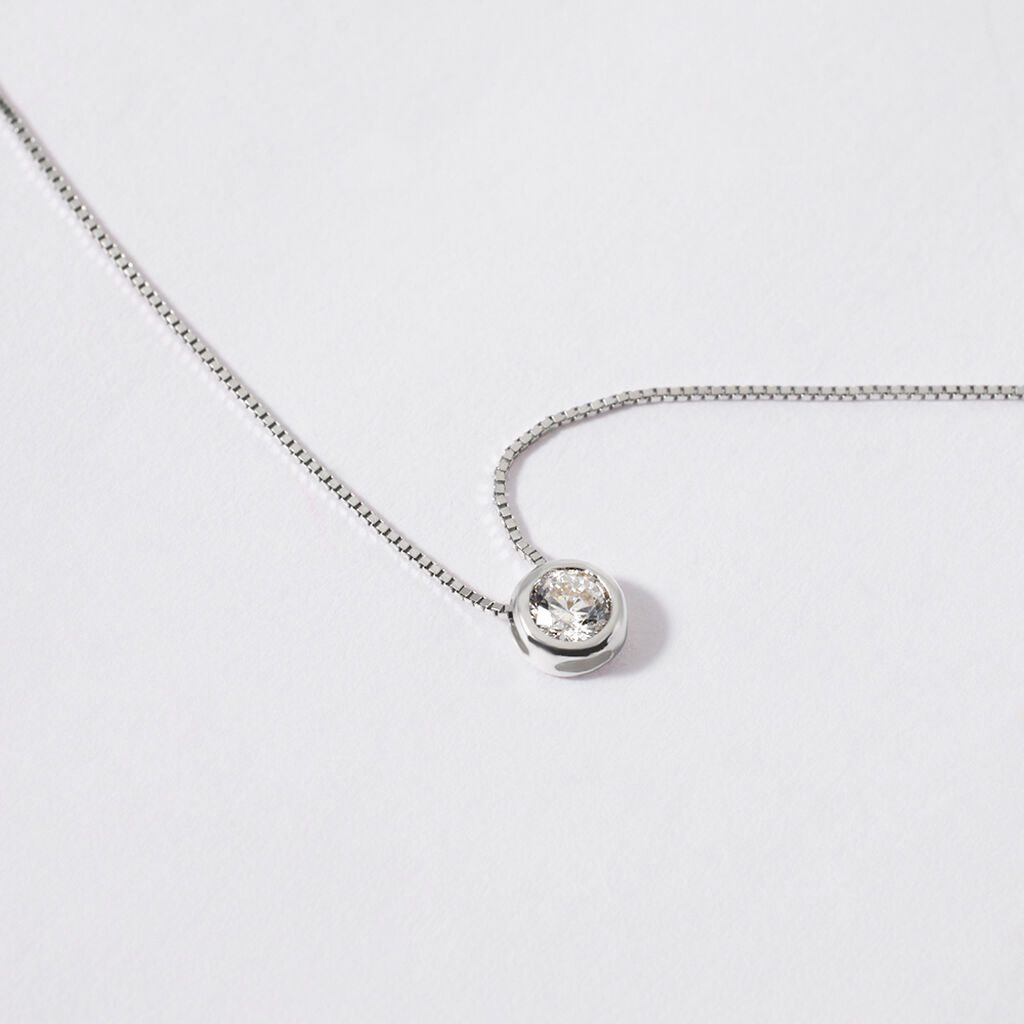 Collana Punto Luce Claire Oro Bianco Cubic Zirconia - Collane Punto Luce Donna | Stroili
