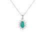 Collana Charlotte Oro Bianco Smeraldo Diamante