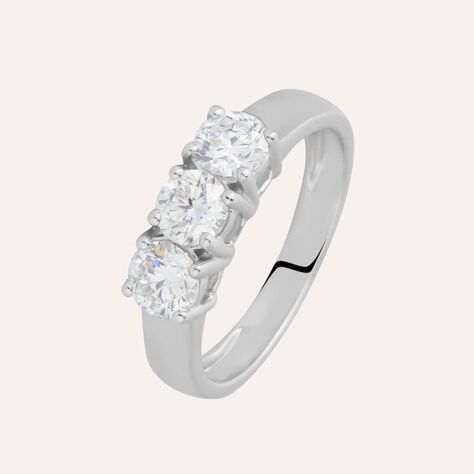 Anello Trilogy Diamade Oro Bianco Diamante Lab-Grown - Anelli con Pietre Donna | Stroili