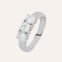 Anello Trilogy Diamade Oro Bianco Diamante Lab-Grown