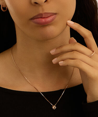 Orecchini Lobo Punto Luce Silver Rainbow Argento Rosa Cubic Zirconia