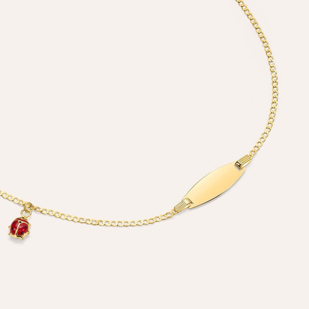 Bracciale Con Targhetta Holy Oro Giallo