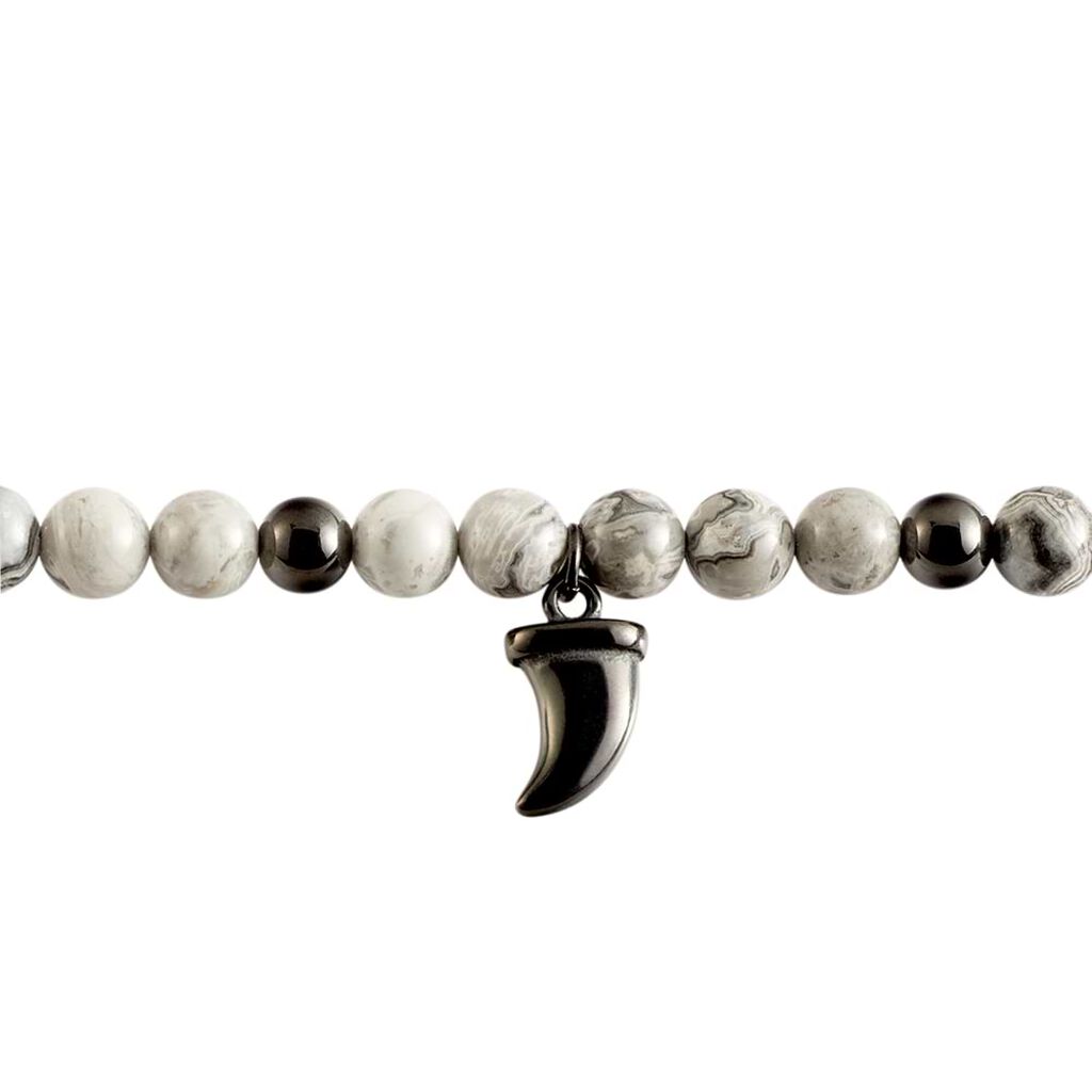 Bracciale Man Code Acciaio Nero Map Stone - Bracciali Uomo | Stroili