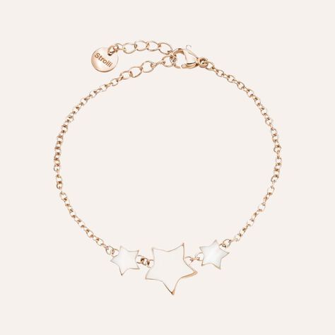 Bracciale in acciaio e stella smalto bianco - Bracciali Donna | Stroili
