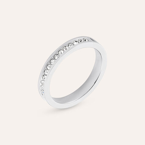 Anello Semi-eternity Lady Sweet Acciaio Cristallo - Anelli con Pietre Donna | Stroili