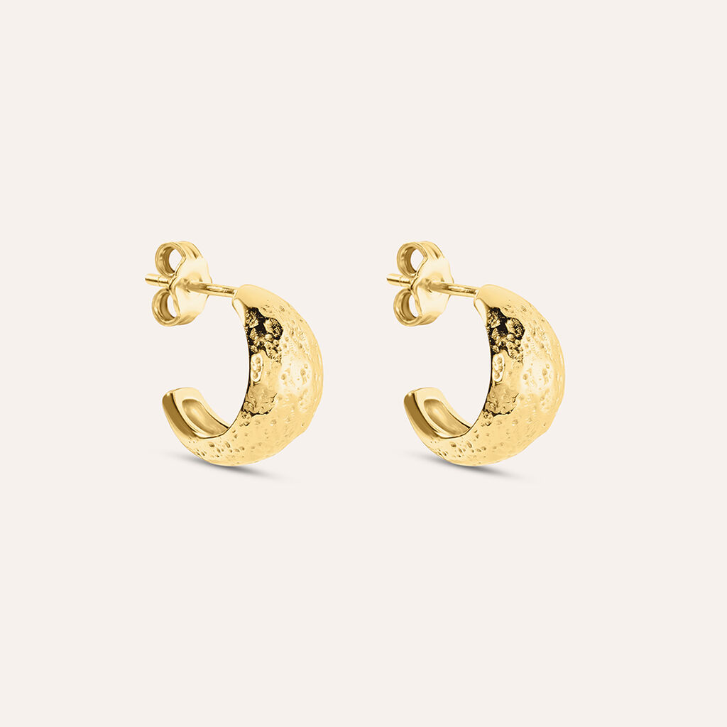 Orecchini A Cerchio Silver Collection Argento Dorato