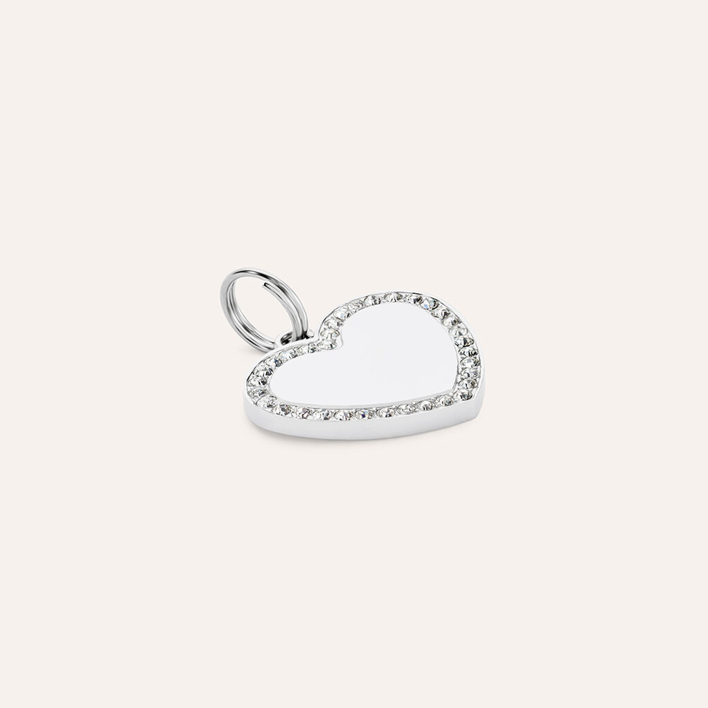 Pendente Pet Tag Acciaio Cristallo