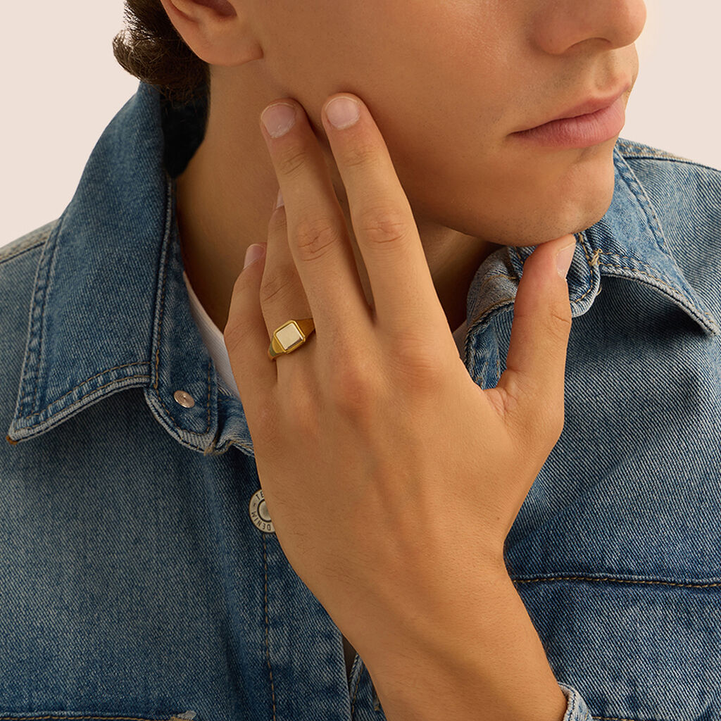 Anello Chevalier Man Code Acciaio Bicolore