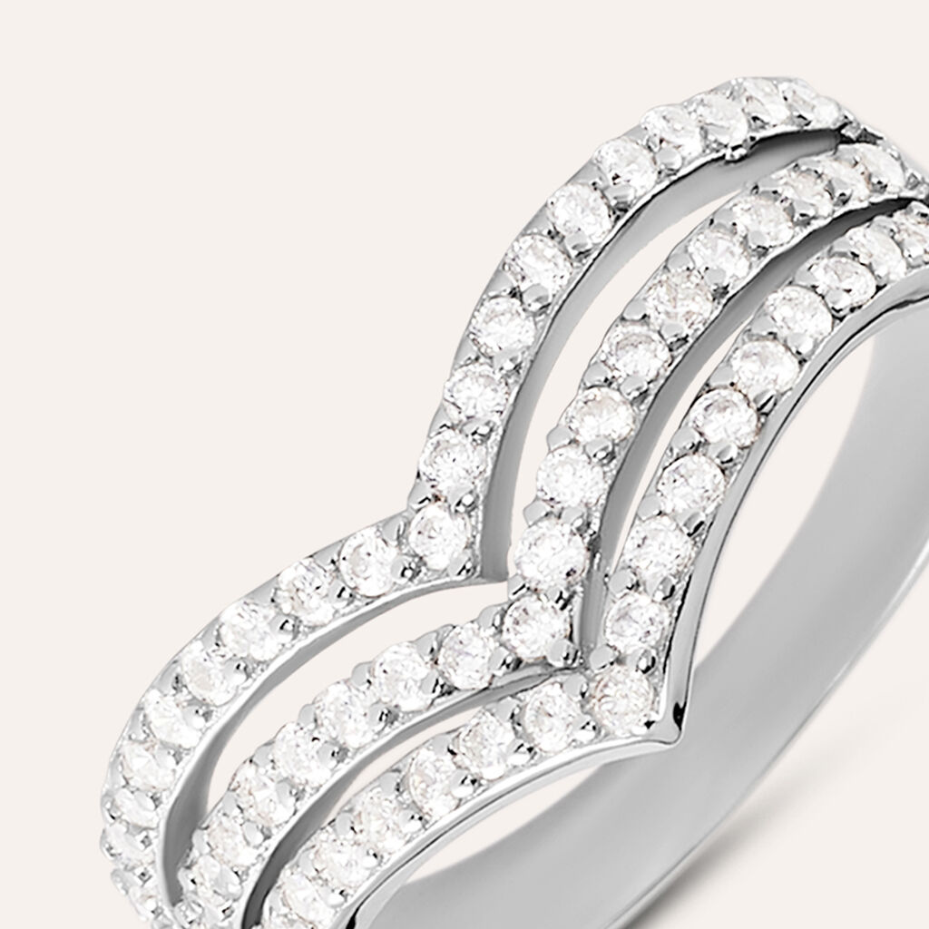 Anello Fascia Silver Shine Argento Rodiato Cubic Zirconia