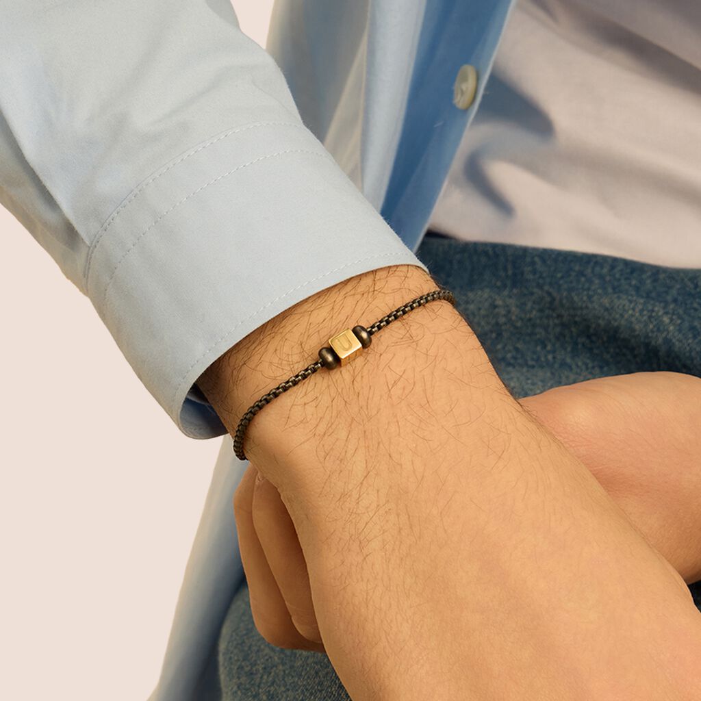 Bead Essential Code Acciaio Dorato