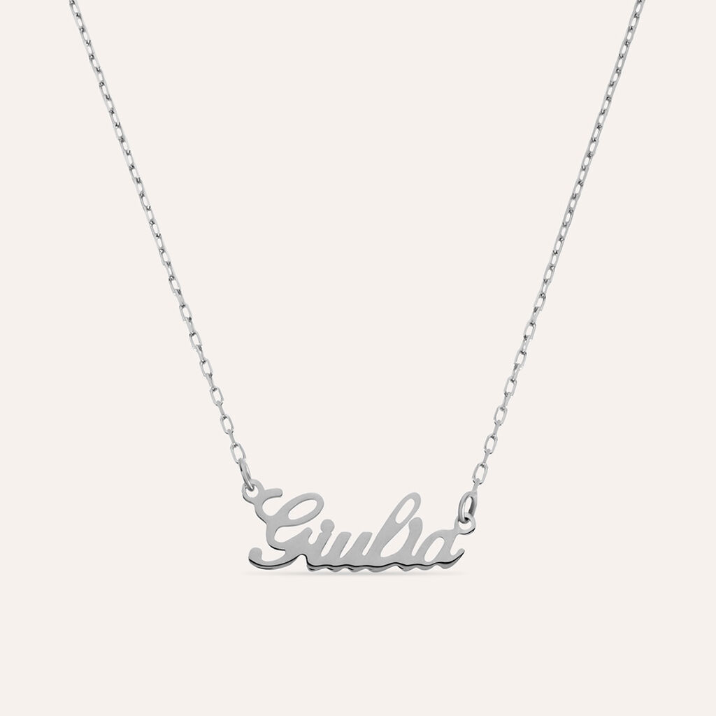 Collana Giulia Gold Names Oro Bianco