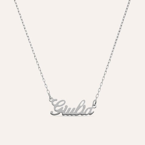 Collana Giulia Gold Names Oro Bianco - Collane Unisex | Stroili