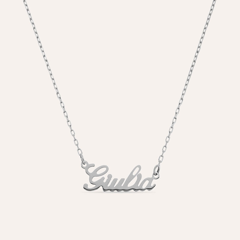 Collana Giulia Gold Names Oro Bianco - Collane Unisex | Stroili