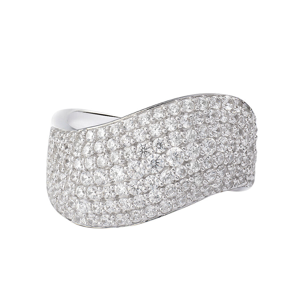 Anello Fascia Silver Shine Argento Rodiato Cubic Zirconia - Anelli con Pietre Donna | Stroili