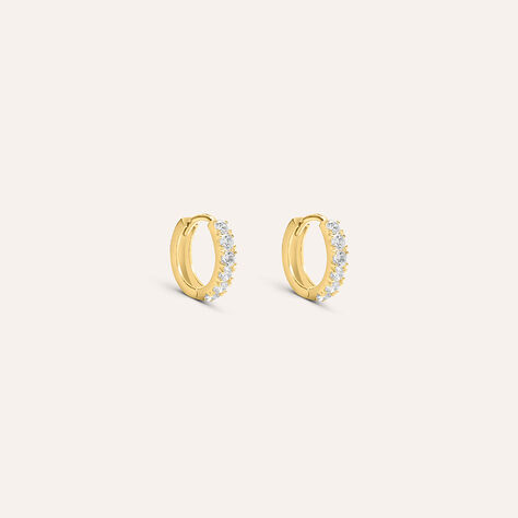 Orecchini A Cerchio In Oro Giallo 9k Per Donna - Scegli La Misura: Da 12mm A 82mm (WJS3858)