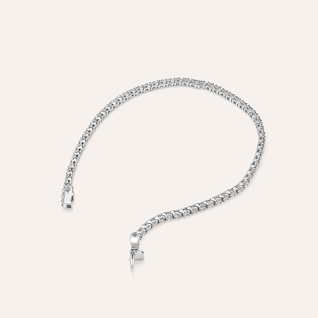 Bracciale Tennis Diamade Oro Bianco Diamante Lab-Grown - Bracciali Tennis Donna | Stroili