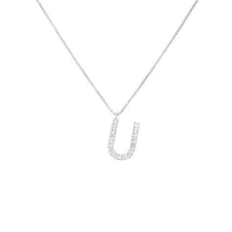 Collana Diamond Letters Oro Bianco Diamante - Collane Donna | Stroili