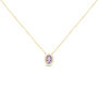Collana Amélie Oro Giallo Ametista Cubic Zirconia