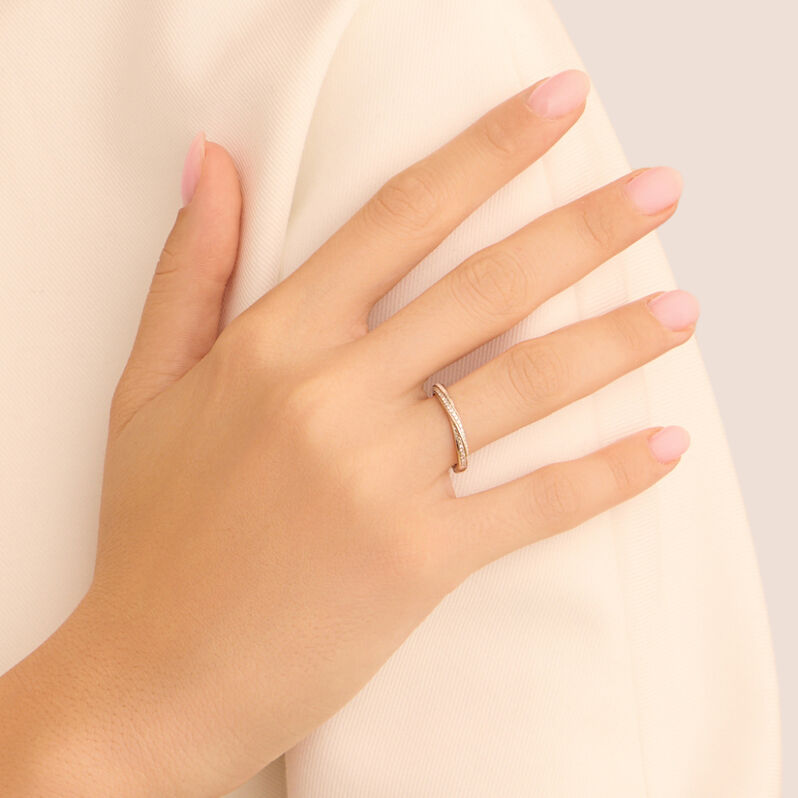 Anello Fascia Sophia Oro Bianco Diamante - Anelli con Pietre Donna | Stroili
