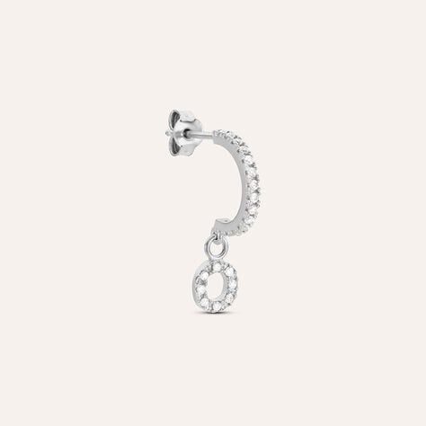 Mono Orecchino A Cerchio Silver Moments Argento Rodiato Cubic Zirconia - Mono Orecchino Donna | Stroili