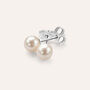 Orecchini Lobo Gabrielle Oro Bianco Perla D'Acqua Dolce