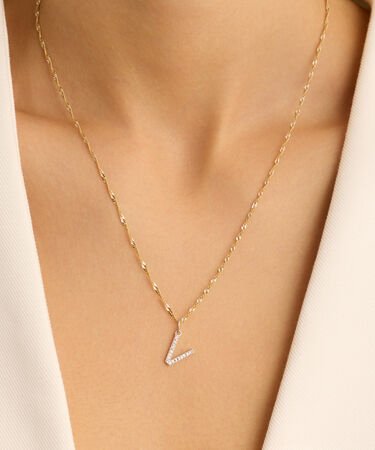 Pendente Po&egrave;me Oro Bianco Cubic Zirconia