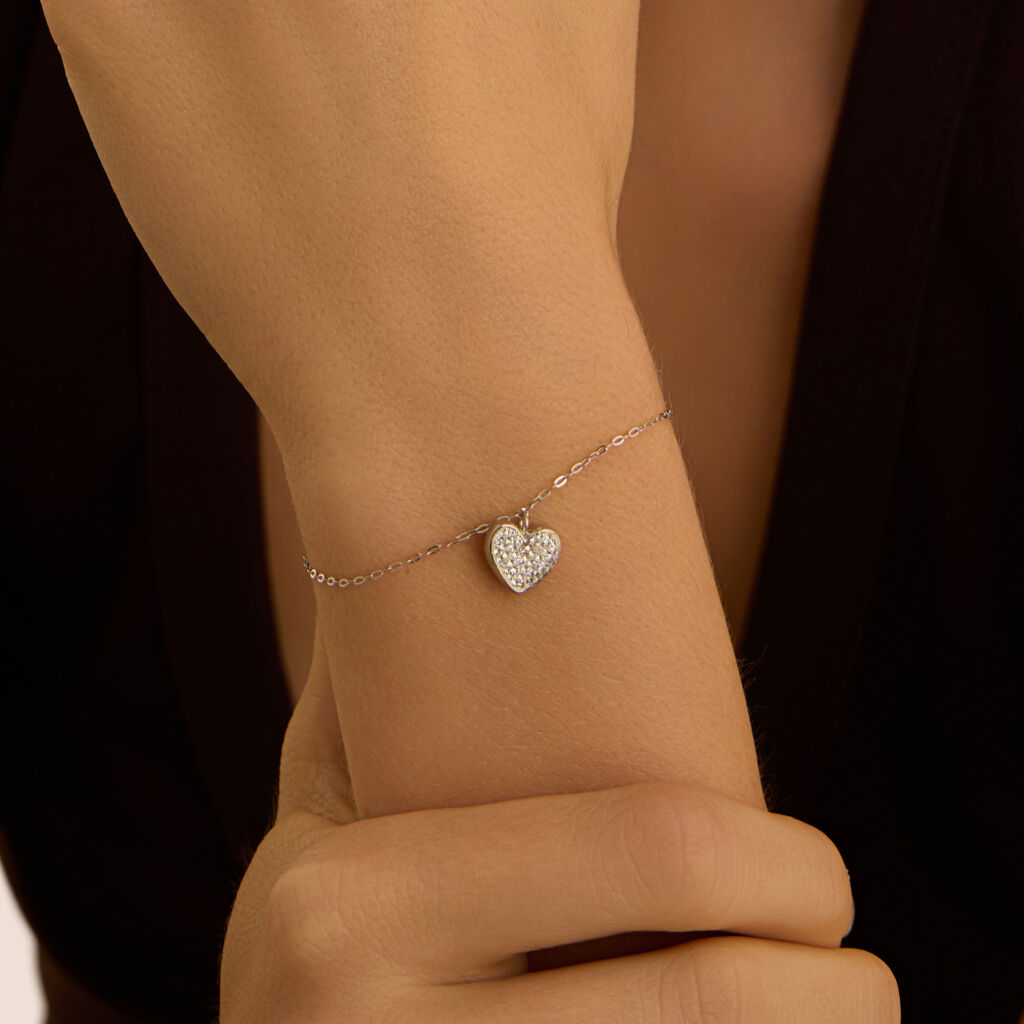 Bracciale Christelle Oro Bianco Cristallo