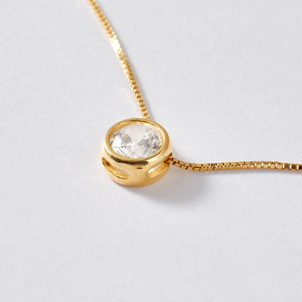 Collana Punto Luce Claire Oro Giallo Cubic Zirconia - Collane Punto Luce Donna | Stroili